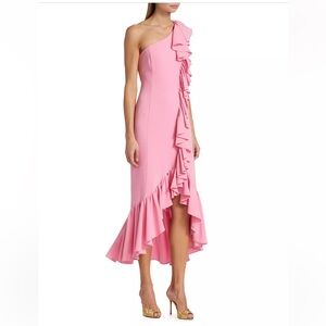 Cinq Sept
Jovette Ruffled One-Shoulder Midi-Dress